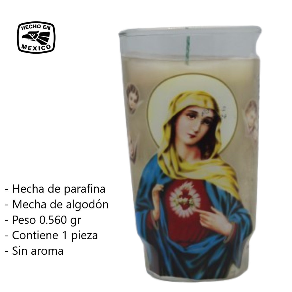 Virgen Del Sagrado Corazón Velas México VM13284