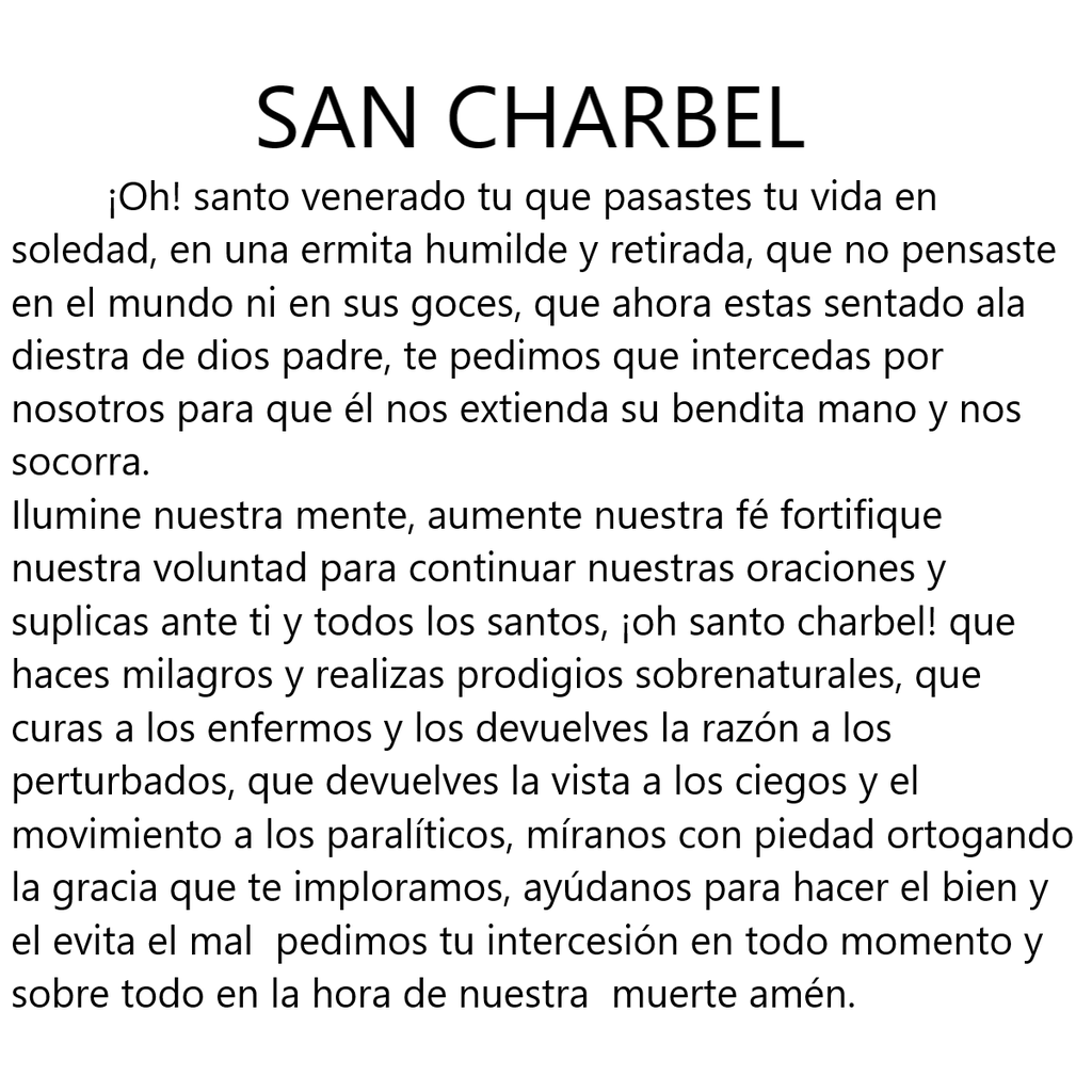 San Charbel Velas México VM16438