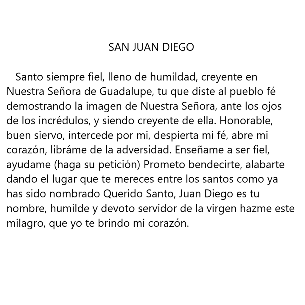 San Juan Diego Veladora México  VM71018