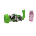 Pistola Burbujas Gatling Pilas Maquina Gun Bubble Juguete Verde Soldado