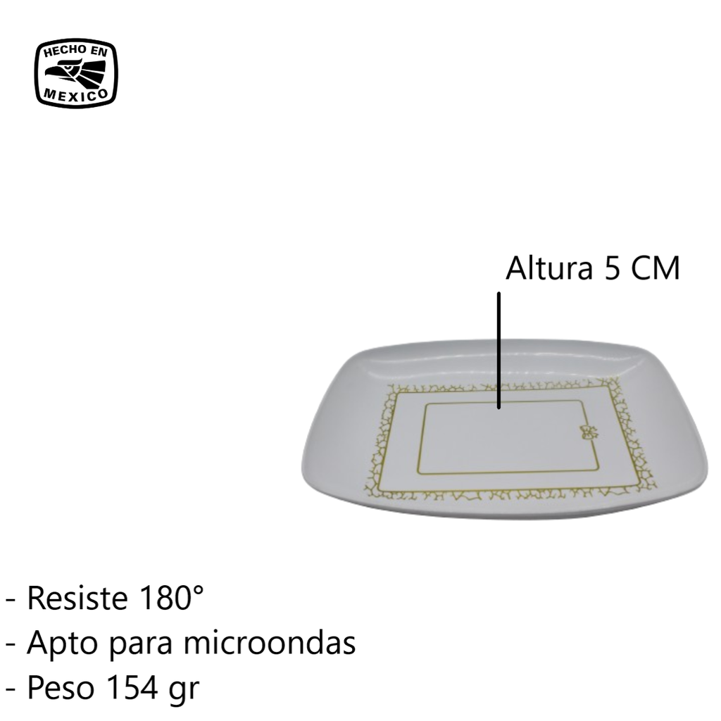 Platón Decorado De Polipropileno  PD-01