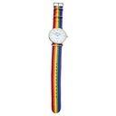 Reloj Análogo Orgullo Lgbt 38mm Sin Segundero Arcoíris Rosa