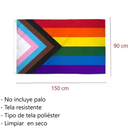 Bandera Orgullo Gay Progresista LGBT+ 90x150 Cm Arcoíris