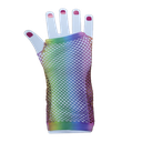 Guantes De Red Malla Larga Rock Sexy Colores Arcoíris LGBT