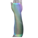 Guantes De Red Malla Larga Rock Sexy Colores Arcoíris LGBT