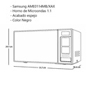 Horno De Microondas Samsung Ceramic 1.1 Pies Acabado Espejo