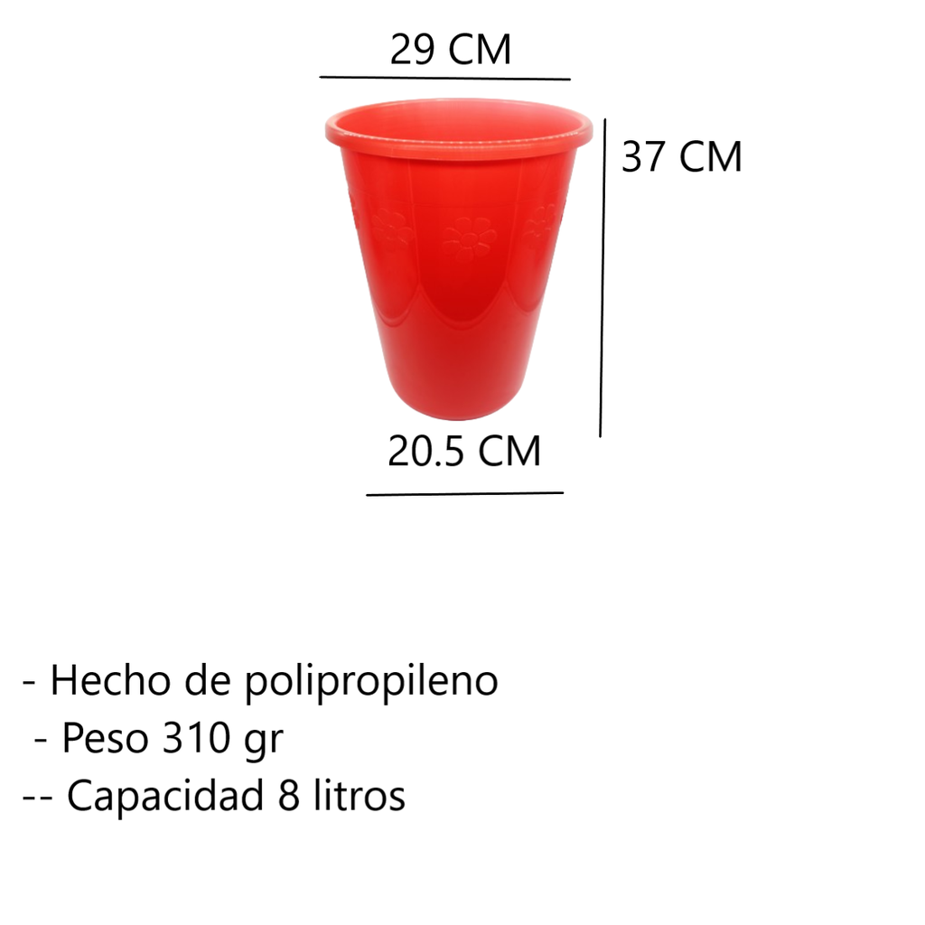 Cesto Margarita Grande con Balancín Capacidad 8 Litros  CM-02