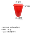 Cesto Margarita Grande con Balancín Capacidad 8 Litros  CM-02