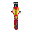 Reloj De Proyección Juguete Para Niños Iron Man Rojo