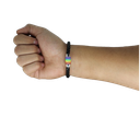 Pulsera Orgullo LGBT Cierre Con Imán Negro Trenzada