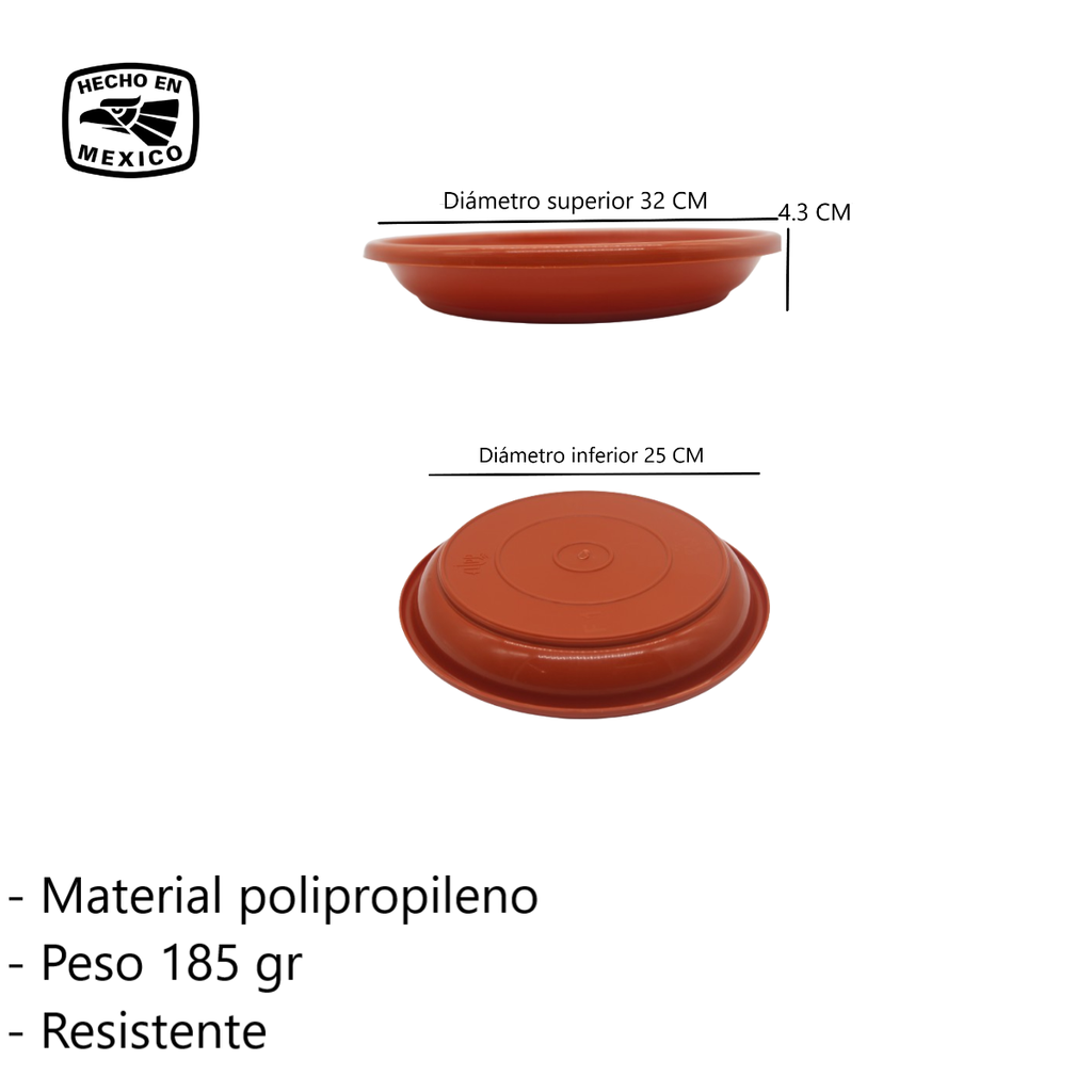 Plato Escurridor Para Maceta De Polipropileno Fp-010