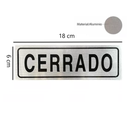 Letrero De Aluminio Cerrado SP00038