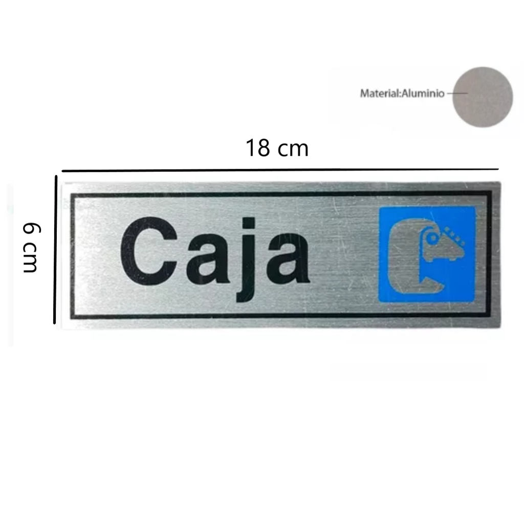 Letrero De Aluminio Caja SP00054
