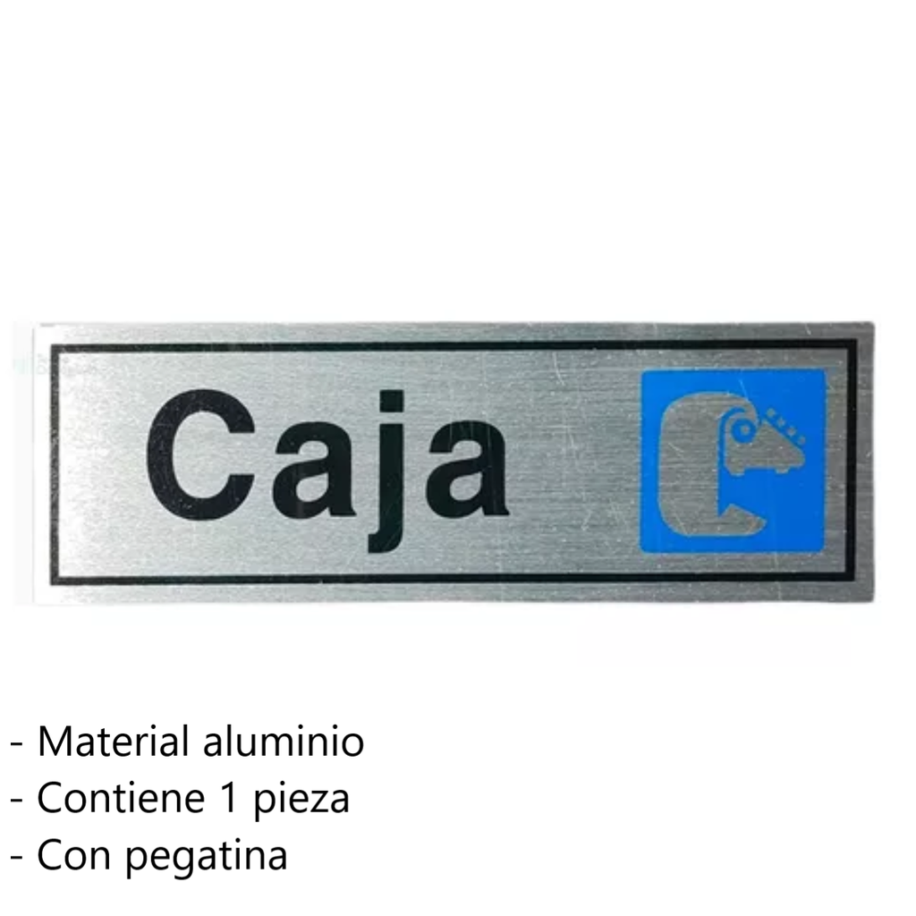 Letrero De Aluminio Caja SP00054