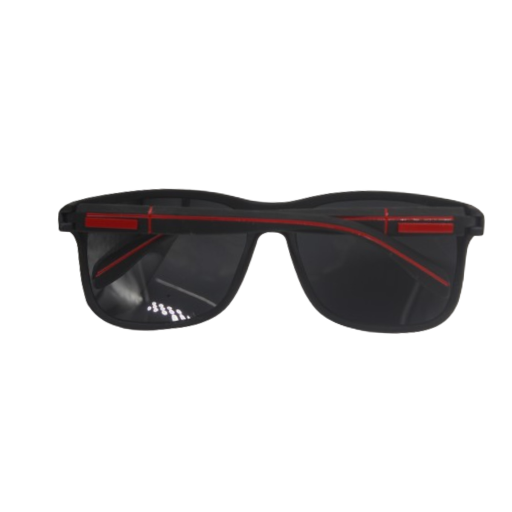Lentes De Sol Clásico P/ Hombres Y Mujeres Negro C/rojo