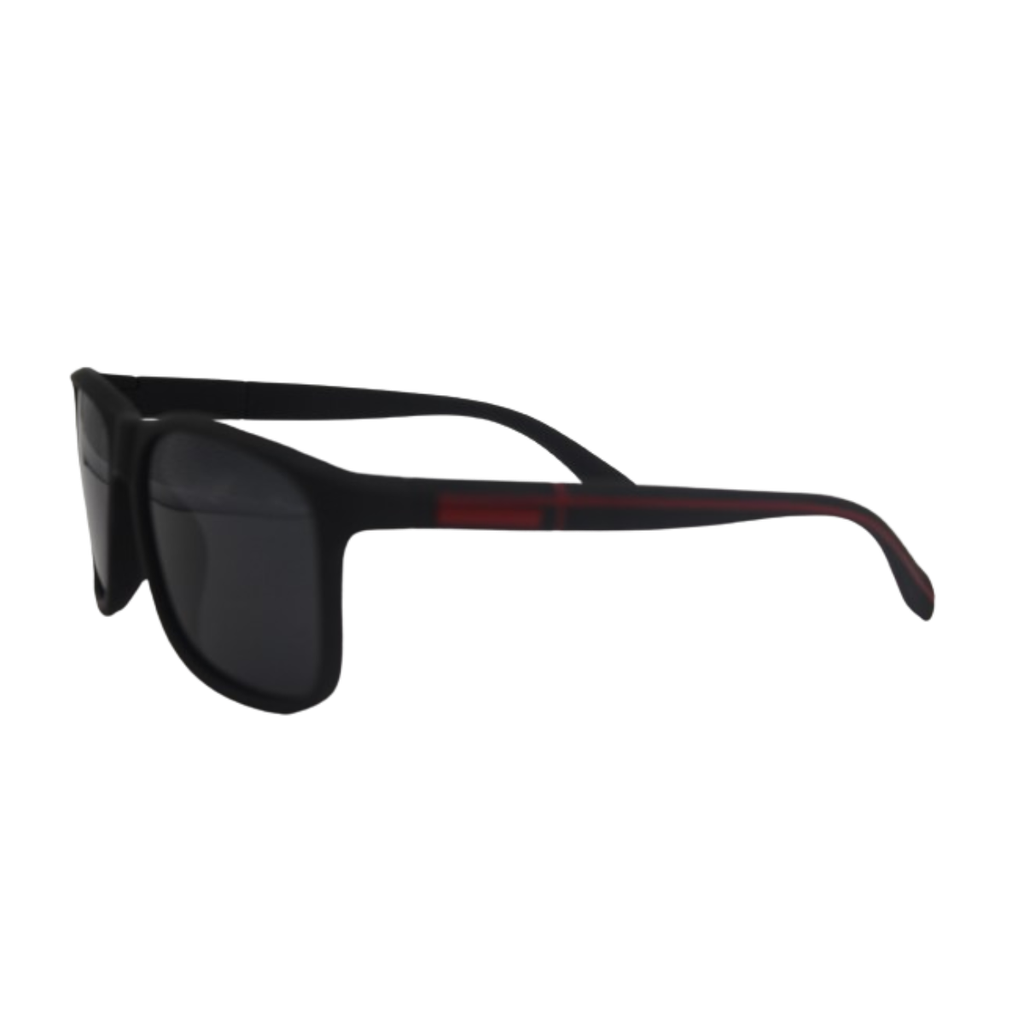 Lentes De Sol Clásico P/ Hombres Y Mujeres Negro C/rojo