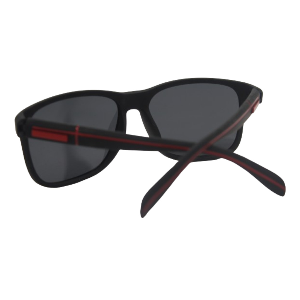 Lentes De Sol Clásico P/ Hombres Y Mujeres Negro C/rojo