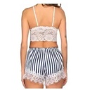 Coordinado Conjunto Pijama Rayas Azul Con Blanco