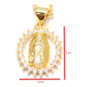 Collar La Virgen De Guadalupe Con Piedras Imitación Diamante