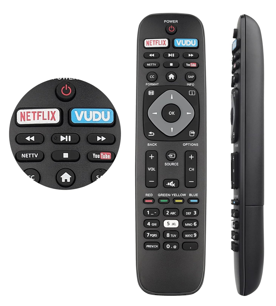 Control Remoto Remplazo Phillips Nh500up Con Netflix