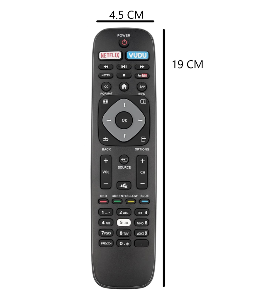 Control Remoto Remplazo Phillips Nh500up Con Netflix