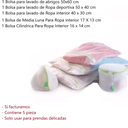 Kit Bolsas Protectoras Lavado De Ropa Delicada 5 Piezas