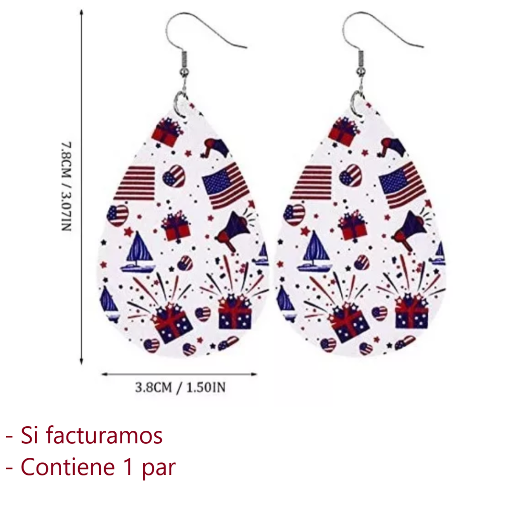 Pendientes O Aretes Día De La Independencia Colgantes