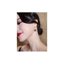 Pendientes O Aretes Dorados Círculos Imitación Diamante