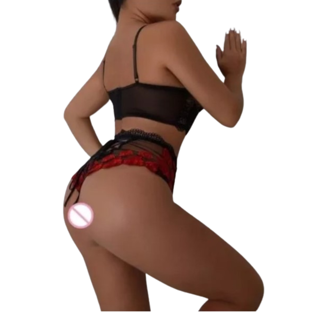 Coordinado Lencería Muy Cómodo Estampado Rosas Super Sexy