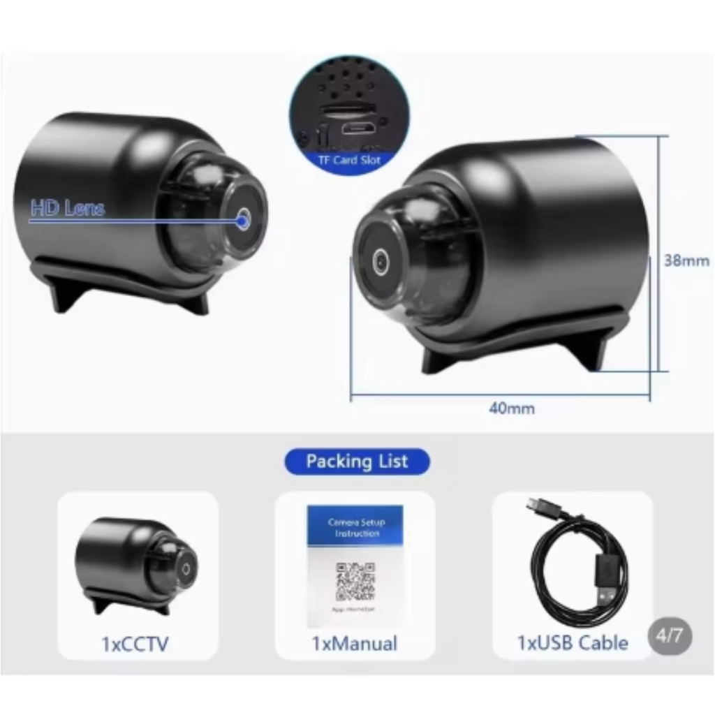 Mini cámara X5 HD1080P, inalámbrica Con WIFI