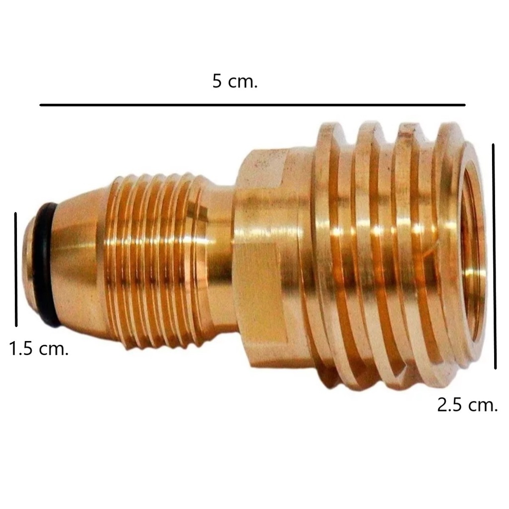 Adaptador Pol Mexicano Tanque Gas Lp Conectar Americano