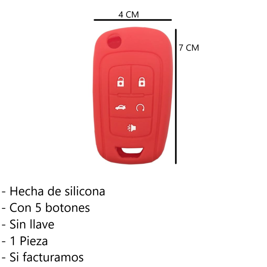Funda De Silicona Con 5 Botones Para Llave De Coche, Chevy Chevrolet Camaro