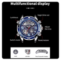 Reloj De Pulsera De Cuarzo Deportivo Cronógrafo Digital De Lujo