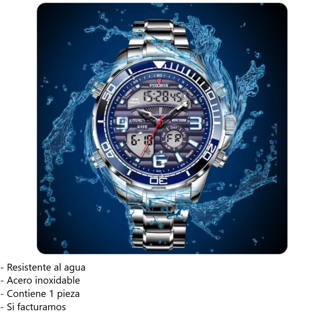 Reloj De Pulsera De Cuarzo Deportivo Cronógrafo Digital De Lujo