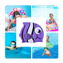 Gorros De Natación Con Dibujos Animados Pez Para Niñ@