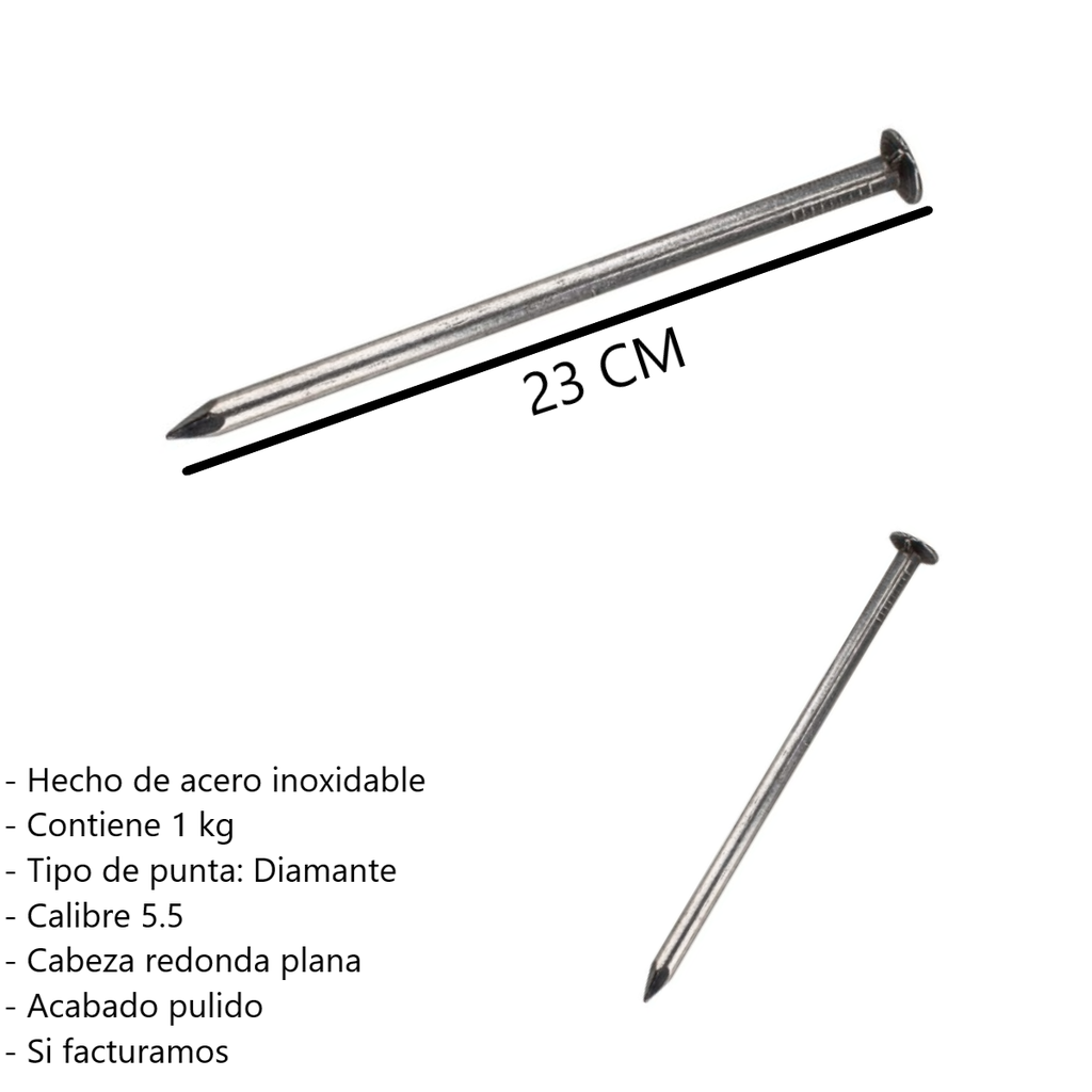 Clavo Para Madera Con Cabeza Bolsa De 1kg