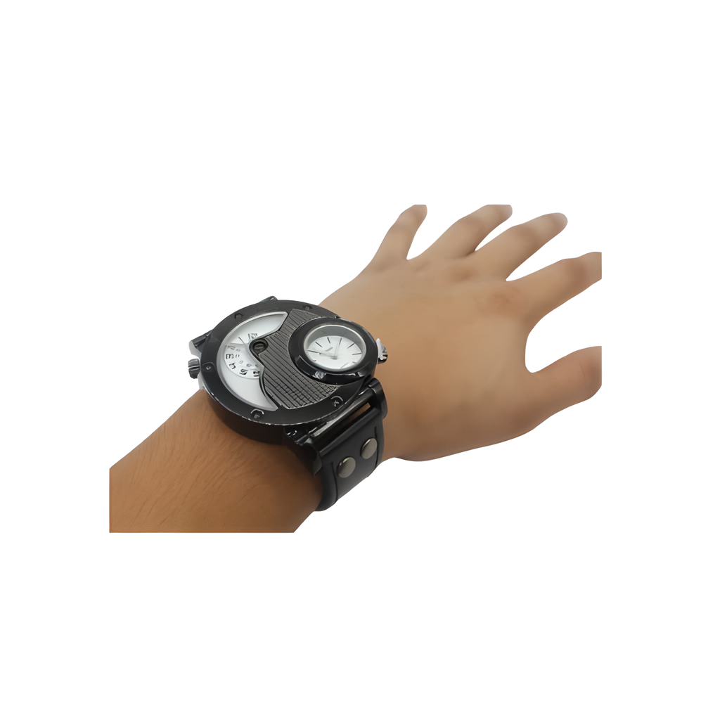 Reloj De Pulsera Deportivo De Dos Zonas Horarias Para Hombre