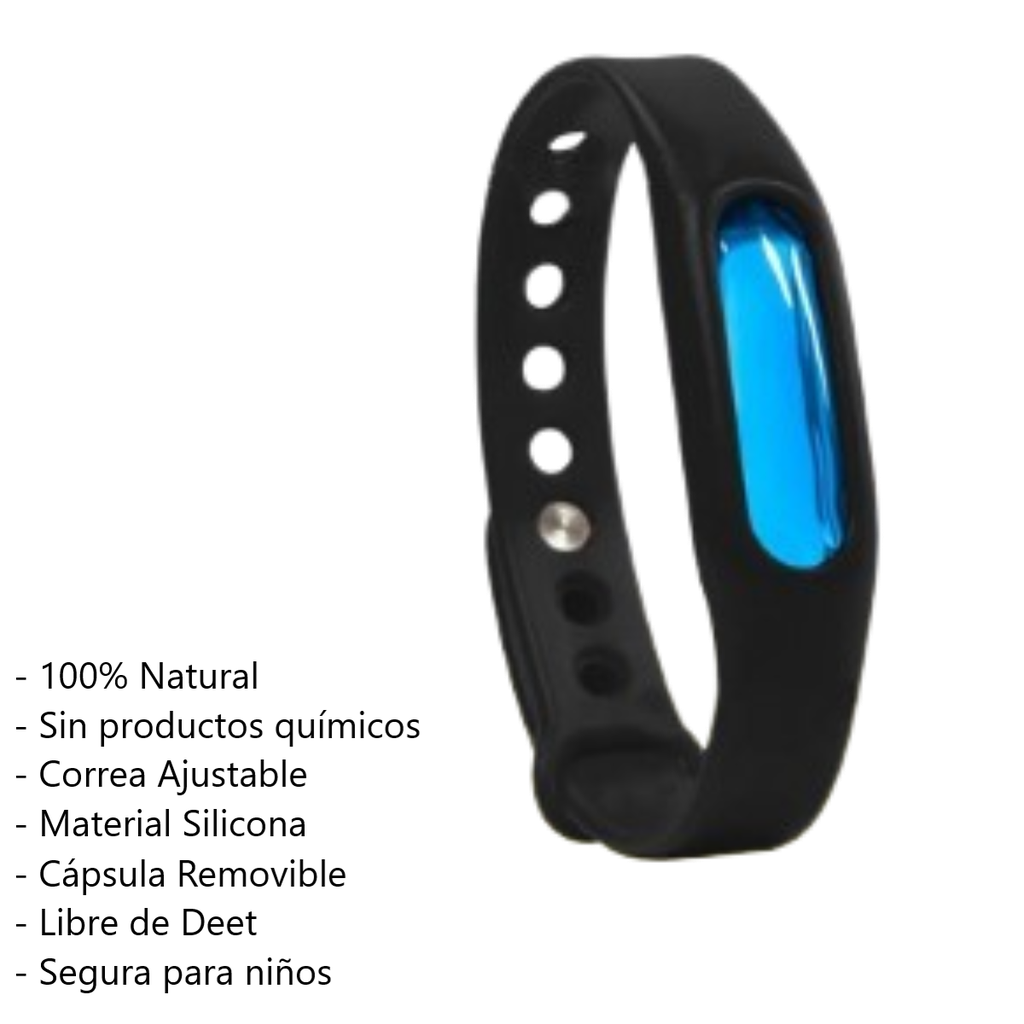 Pulsera Antimosquitos Con Cápsula Removible