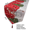 Decoración Navideña Para Mesa Camino De Muñeco De Nieve