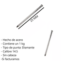 Clavo Para Madera 1in Sin Cabeza Bolsa 1kg Surtek CLM1