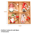 Decoración navideña Set 12 Piezas De Gnomo Con Caja De Madera