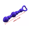 Plug Rosario Anal De Silicona Suave Corazón