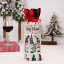 Costal Navideño Morral De Gnomos Para Botella De Vino