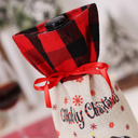 Costal Navideño Morral De Gnomos Para Botella De Vino