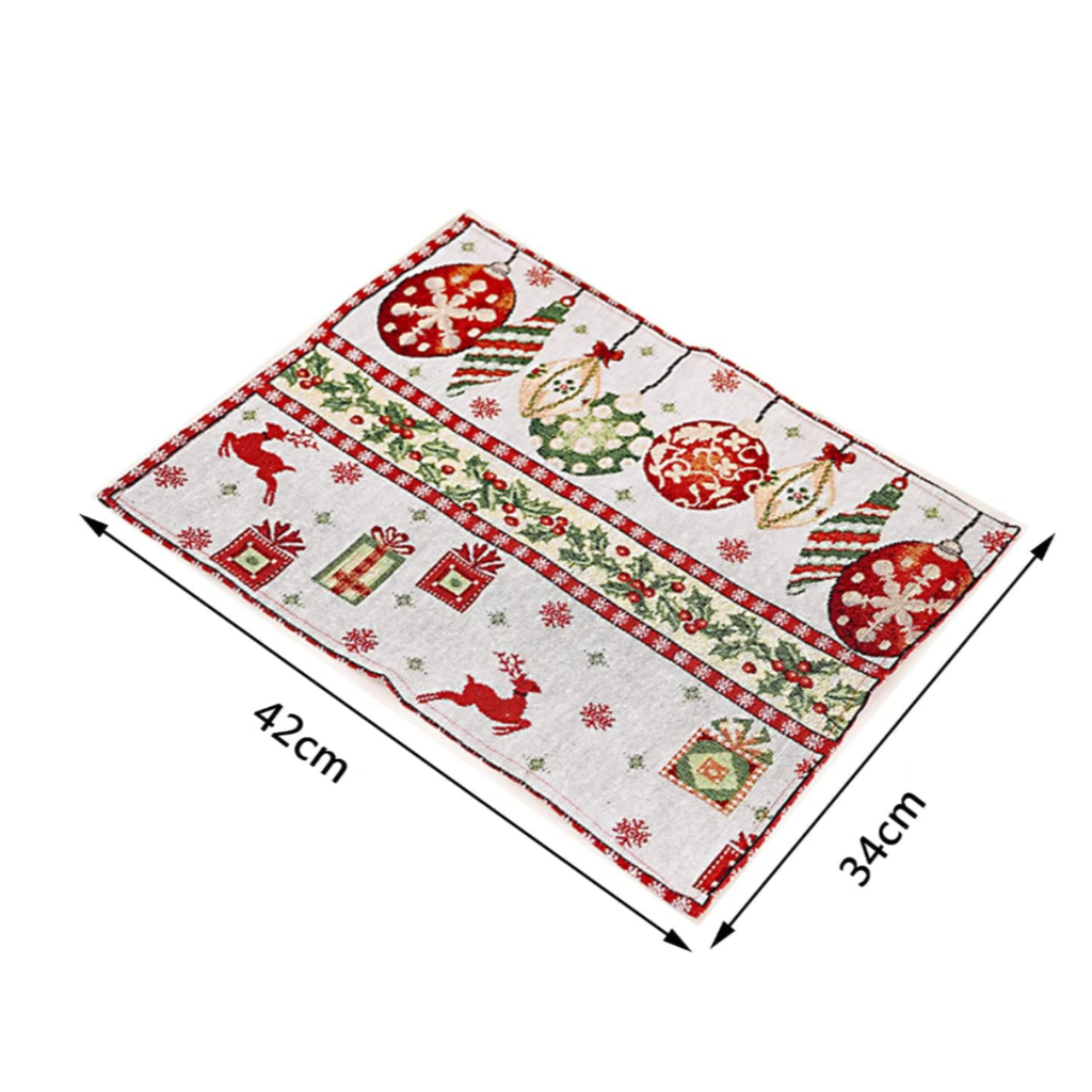 Mantel Navideño Para Comedor Individual Para Fiestas De Navidad