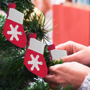 5 Mini Botas Navideña Para Decorar Tu Árbol De Navidad