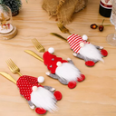 Adorno Navideño Para Cubiertos De Gnomo 3 Piezas