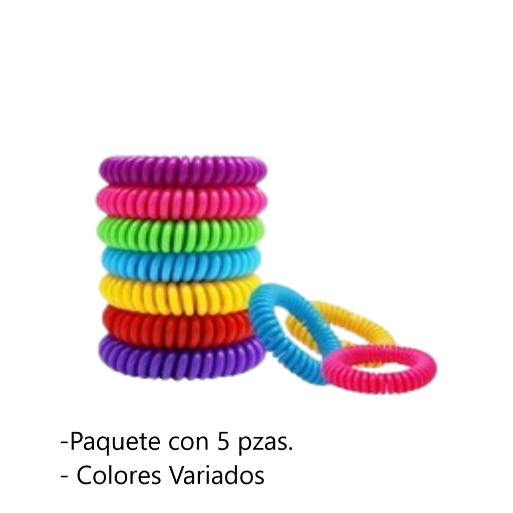 Pulsera Resorte Repelente De Mosquitos C/5