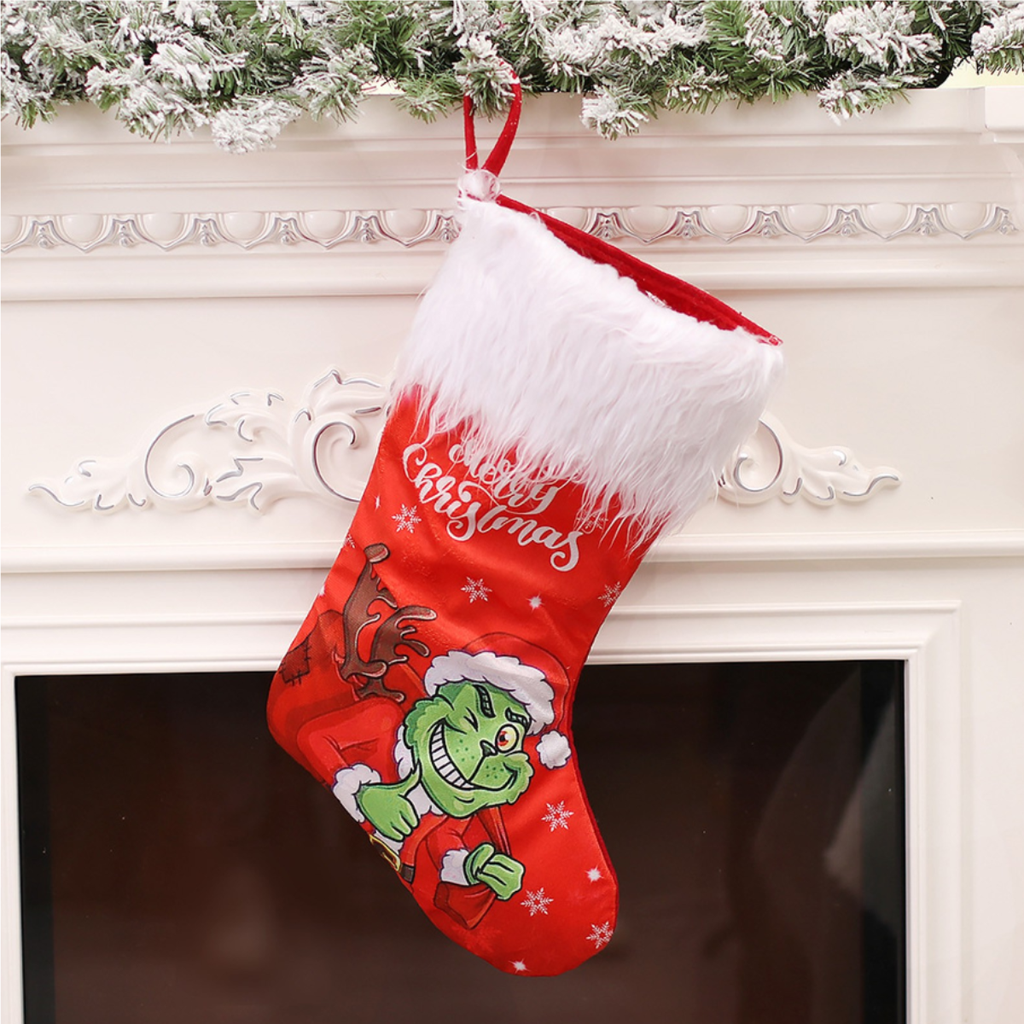 Bota Navideña El Grinch Para Fiestas De Navidad