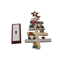 Adorno Navideño Pino De Madera Para Escritorio